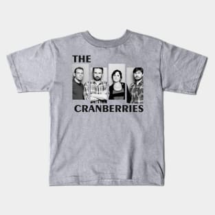 The Cranberries Square Black White Kids T-Shirt